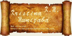 Kristina Munižaba vizit kartica